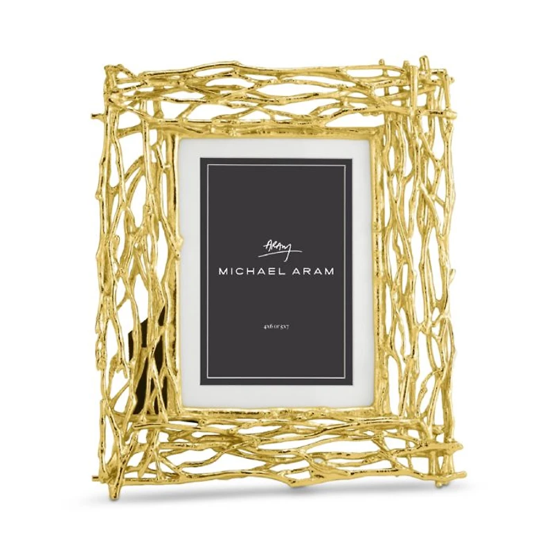 Gold-Tone Twig Frame, 7" x 5"