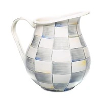 Sterling Check Enamel Pitcher