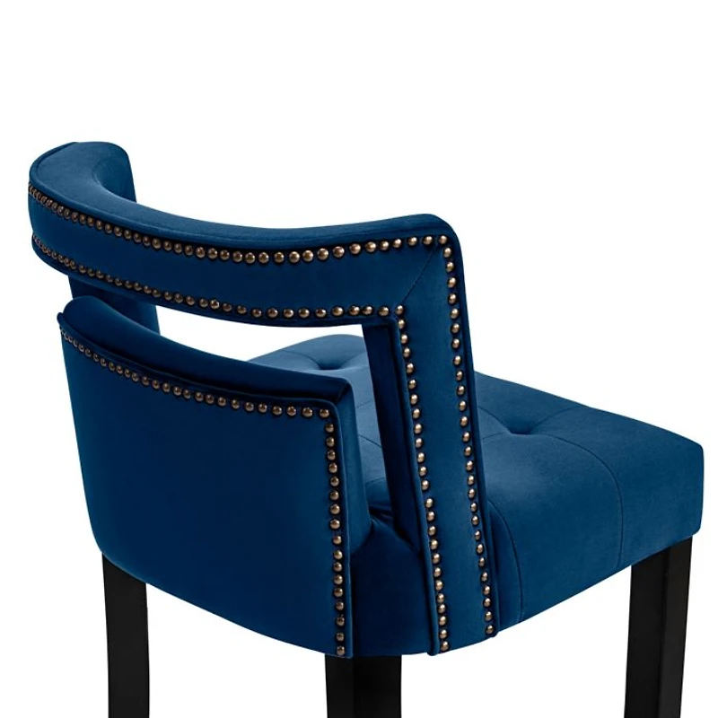 Hart Velvet Counter Stool in Navy