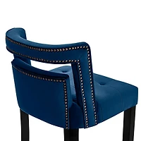 Hart Velvet Counter Stool in Navy