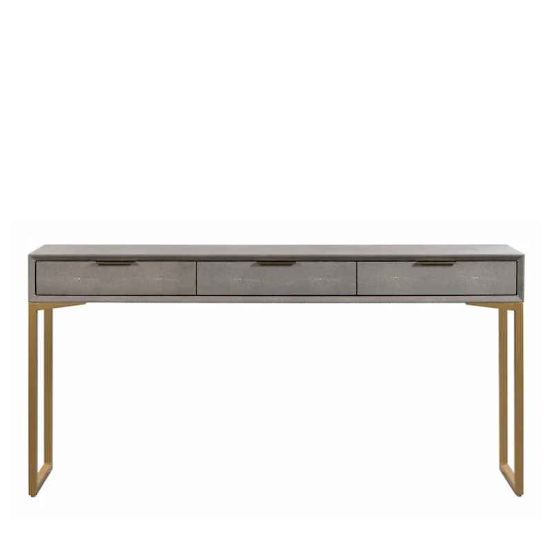 Pesce Shagreen Console Table in Grey