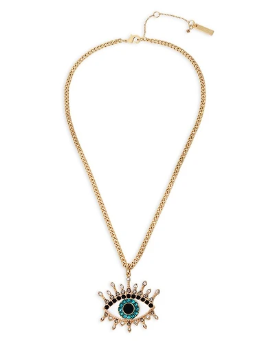 Evil Eye Pendant Necklace, 16-18"
