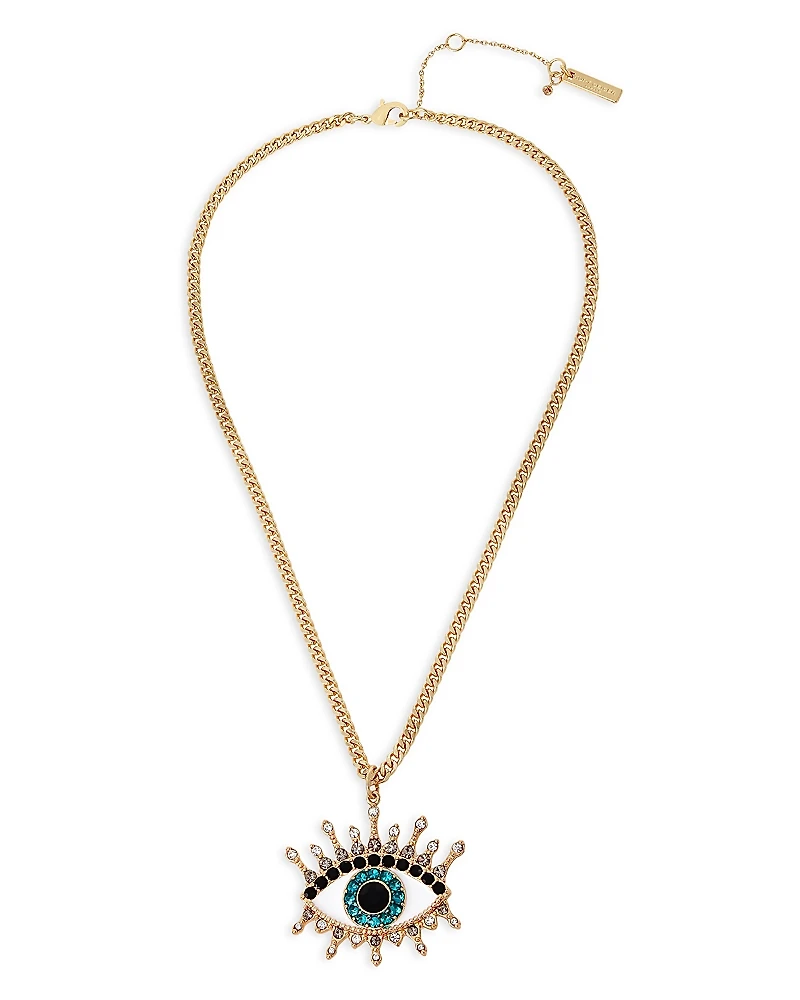 Kurt Geiger London Evil Eye Pendant Necklace, 16-18