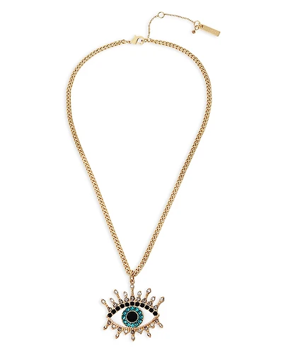 Kurt Geiger London Evil Eye Pendant Necklace, 16-18