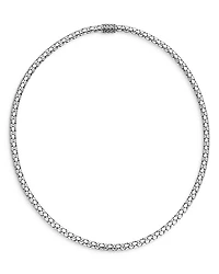 Sterling Silver Dot Small Chain Necklace, 18"