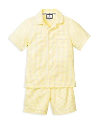 Petite Plume Unisex Gingham Classic Pajama Shorts Set - Baby, Little Kid, Big Kid