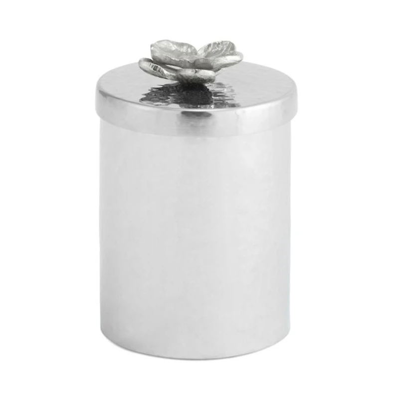 White Orchid Round Container