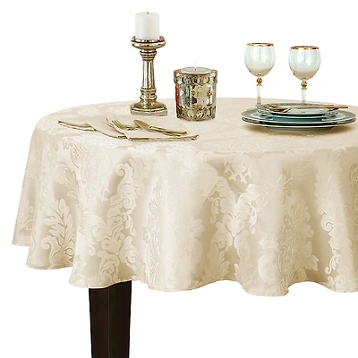 Elrene Barcelona Jacquard Damask Round Tablecloth