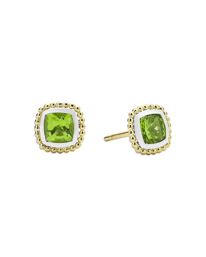 Lagos 18K Yellow Gold & Sterling Silver Rittenhouse Peridot Stud Earrings
