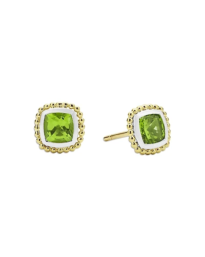 Lagos 18K Yellow Gold & Sterling Silver Rittenhouse Peridot Stud Earrings