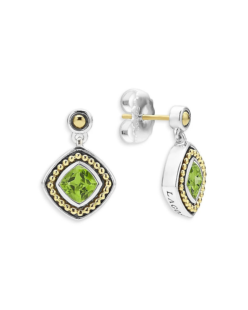 Lagos 18K Yellow Gold & Sterling Silver Rittenhouse Peridot Drop Earrings