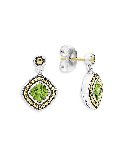 Lagos 18K Yellow Gold & Sterling Silver Rittenhouse Peridot Drop Earrings