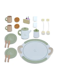 Teamson Kids Little Chef Frankfurt 20 Piece Wooden Play Kitchen Tea Party Set - Ages 3+