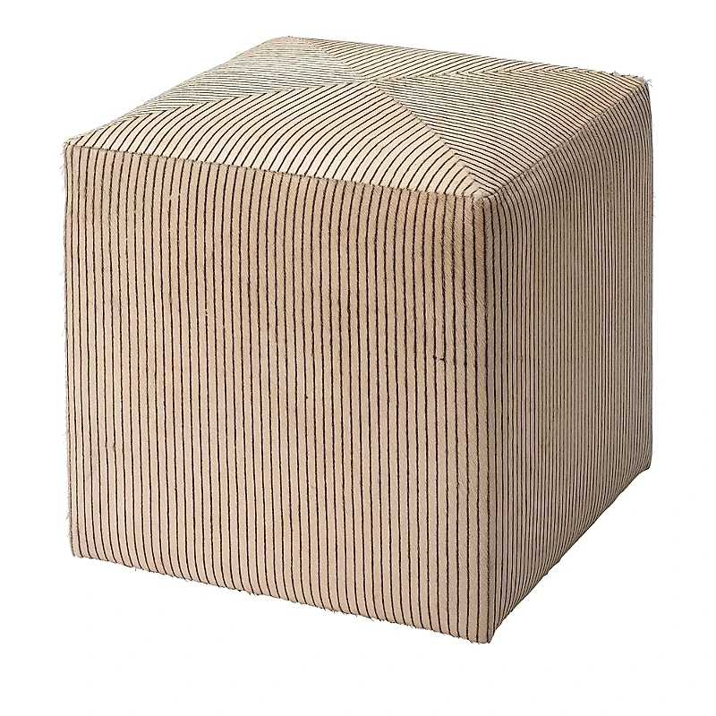 Jamie Young Pinstripe Hide Ottoman