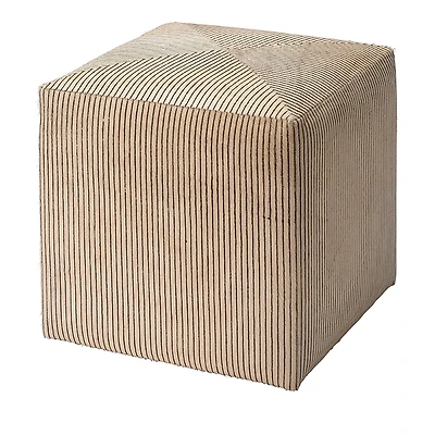 Jamie Young Pinstripe Hide Ottoman