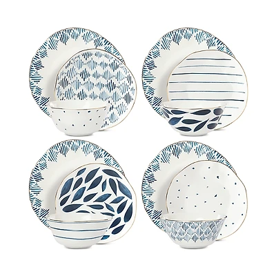 Lenox Blue Bay 12-Piece Dinnerware Set