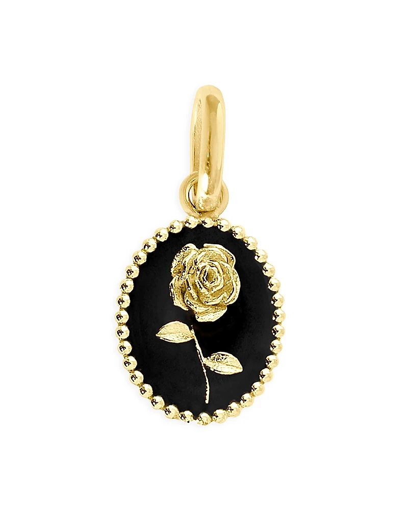 Gigi Clozeau 18K Yellow Gold Rose Pendant
