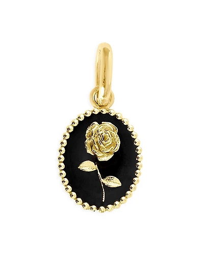 Gigi Clozeau 18K Yellow Gold Rose Pendant