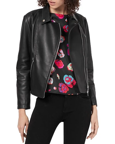 Caban Leather Moto Jacket