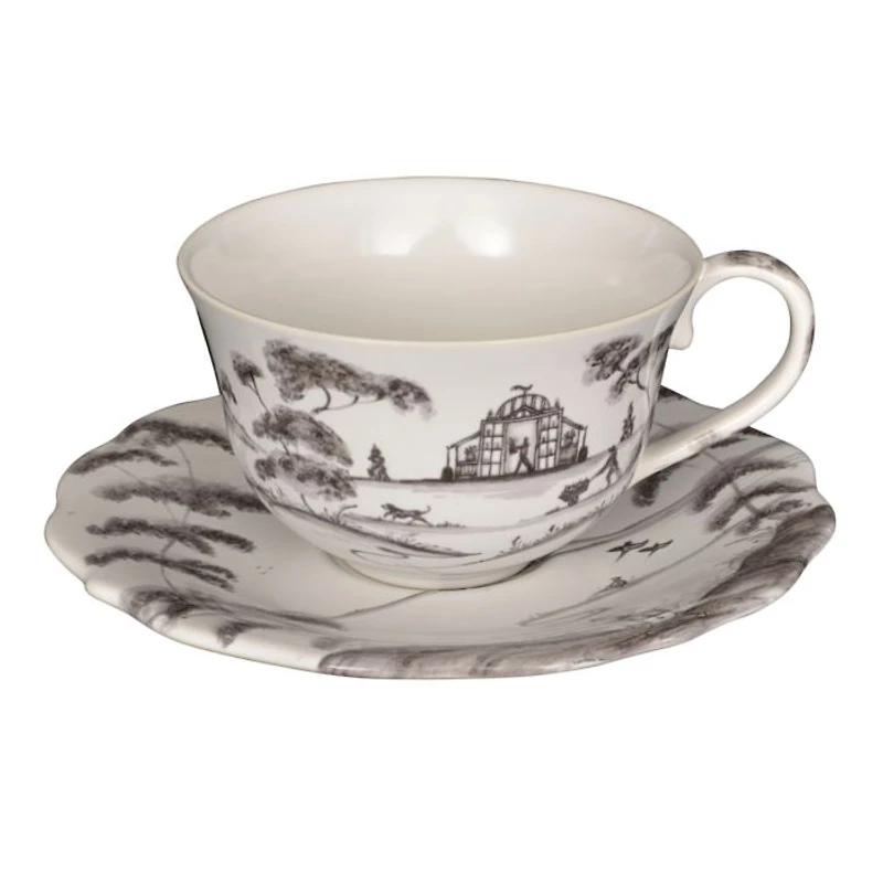 Country Estate Delft Blue Saucer Garden Follies