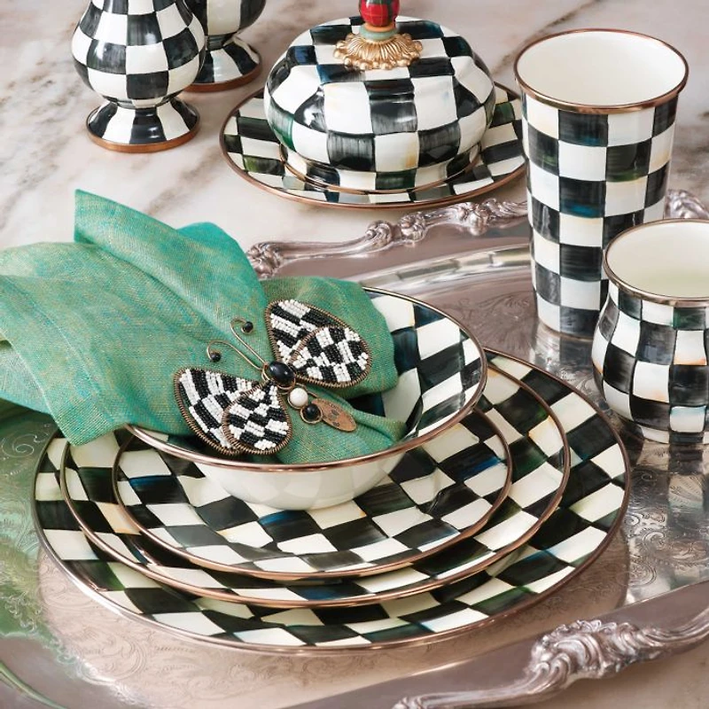 Courtly Check Enamel Salad Plate