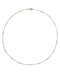 Bar Station Necklace in 14K Yellow Gold, 16" - Exclusive