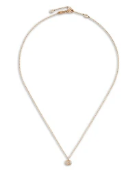 18K Rose Gold Running Double G Logo Pendant Necklace, 14.9-16.5"