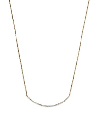 Bloomingdale's Fine Collection Diamond Curved Bar Necklace