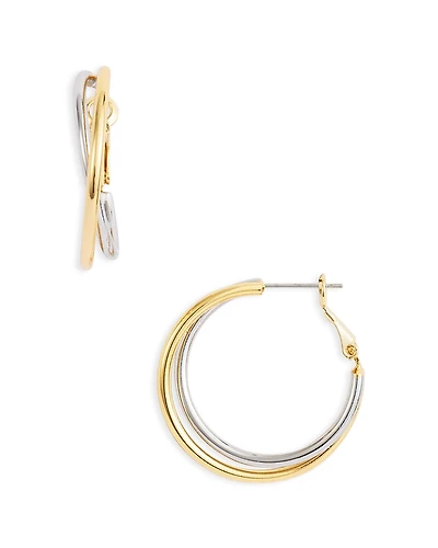 Kenneth Jay Lane Twist Hoop Earrings