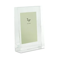 Tizo Clear Crystal Glass Pyramid-Shaped 5 x 7 Picture Frame