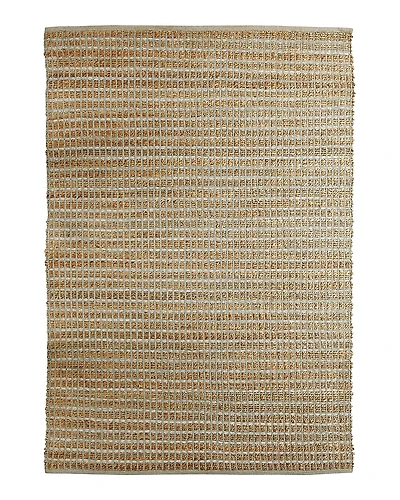 Lr Home Origin Modern Grid Natural Jute Area Rug, 5' x 7'9