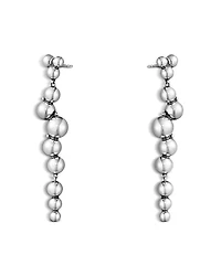 Georg Jensen Sterling Silver Moonlight Grapes Ball Cluster Drop Earrings