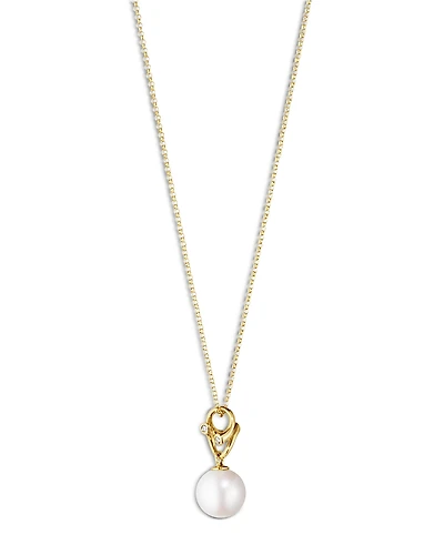 Georg Jensen 18K Yellow Gold Cultured Pearl & Diamond Magic Pendant Necklace, 17.72
