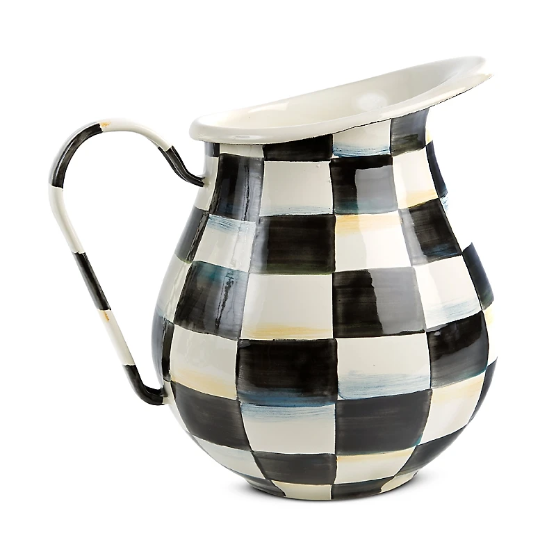 Mackenzie-Childs Courtly Check Enamel Pitcher