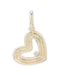 Adina Reyter 14K Yellow Gold Groovy Diamond Heart Pendant