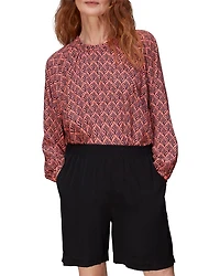 Sea Tree Print Blouse