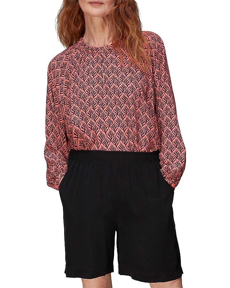 Whistles Sea Tree Print Blouse