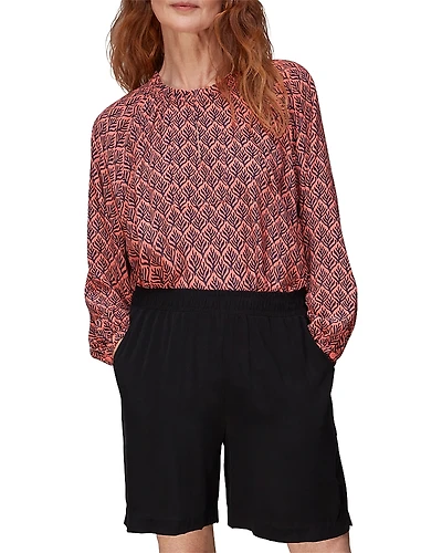 Whistles Sea Tree Print Blouse