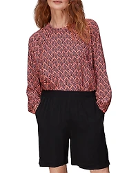 Whistles Sea Tree Print Blouse