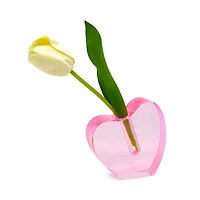 Crystal Pink Heart Shape Vase, Large