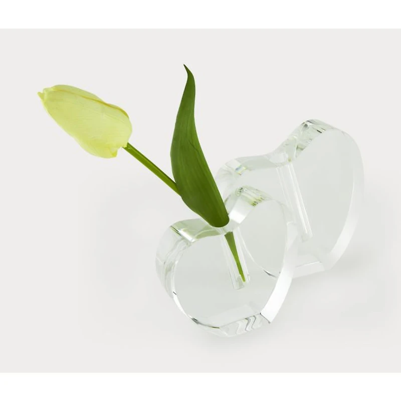 Crystal Clear Heart Shape Vase