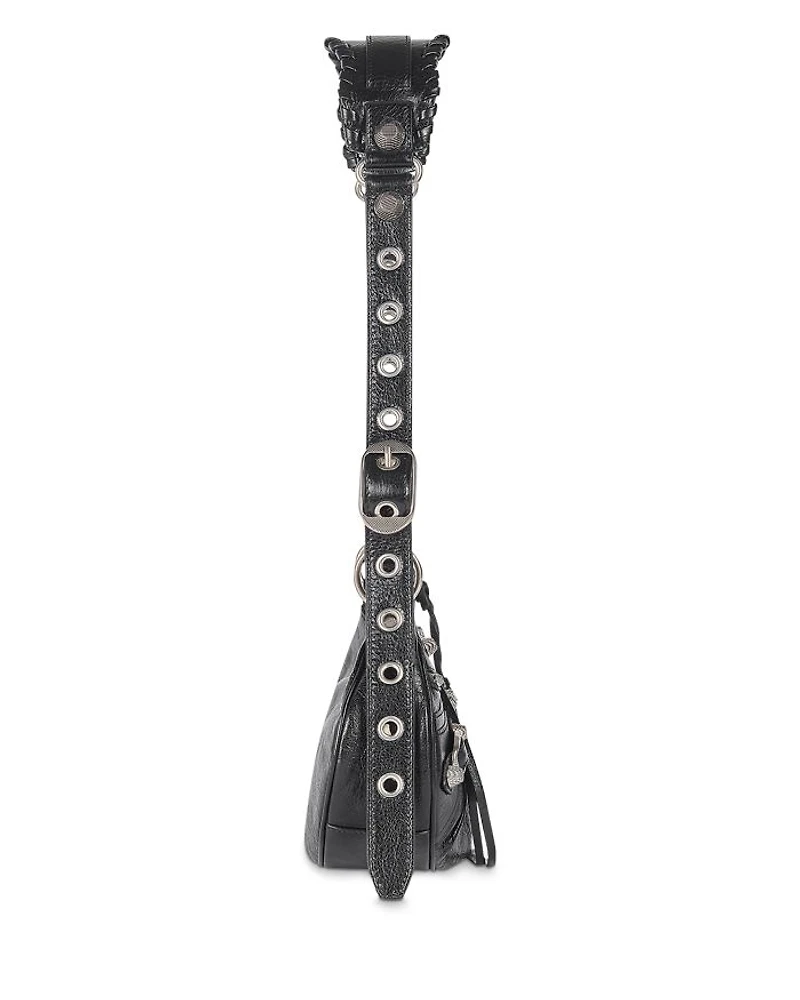 Le Cagole Xs Shoulder Bag Metallized with Leopard Print