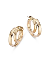 Bloomingdale's Fine Collection Double Row Hoop Earrings