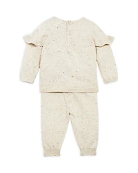 Girls' Ruffle Trim Confetti Sweater Set - Baby