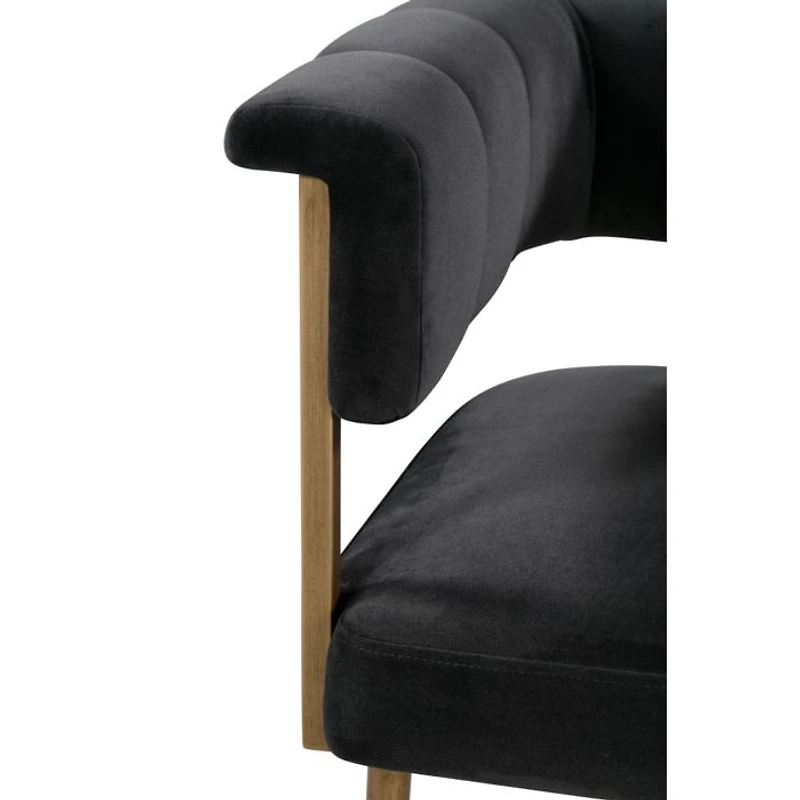 Astrid Grey Velvet Bar Stool