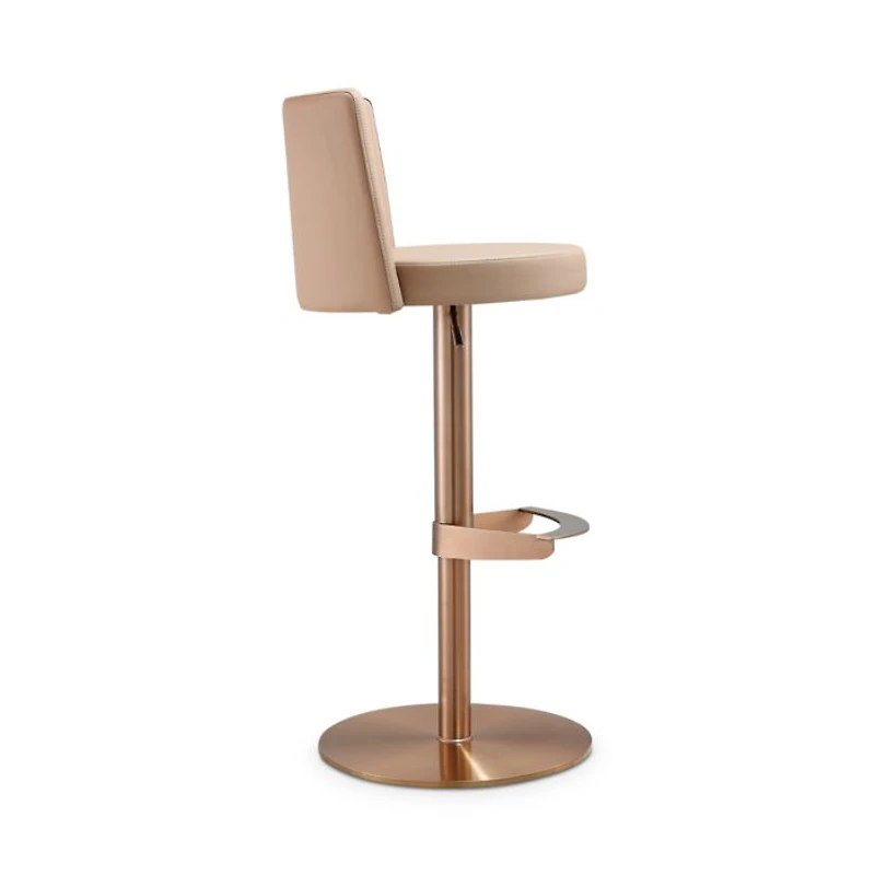 Loosha Cafe Au Lait Performance Faux Leather Adjustable Stool
