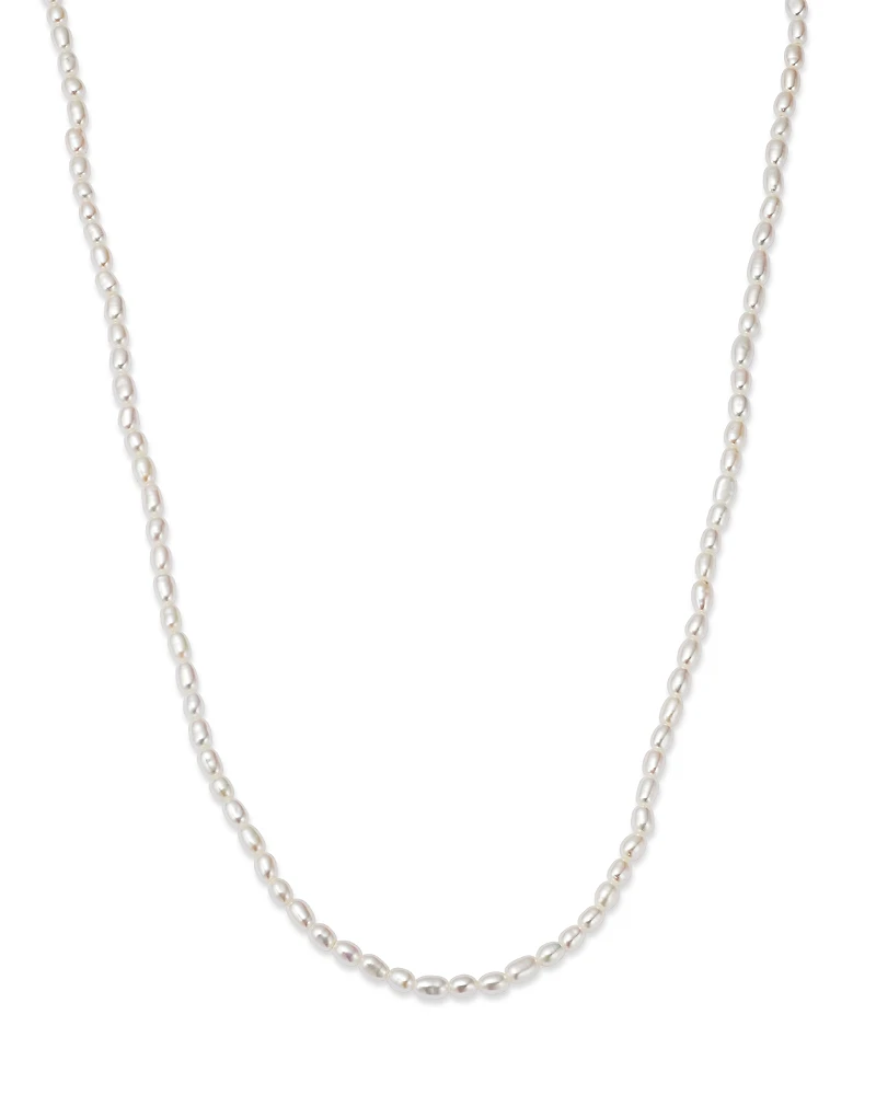 Zoe Chicco 14K Yellow Gold White Pearl Cultured Pearl Beaded Necklace, 14-16