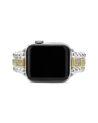 Lagos Sterling Silver & 18K Gold Diamond Apple Smartwatch Bracelet, 38-45mm