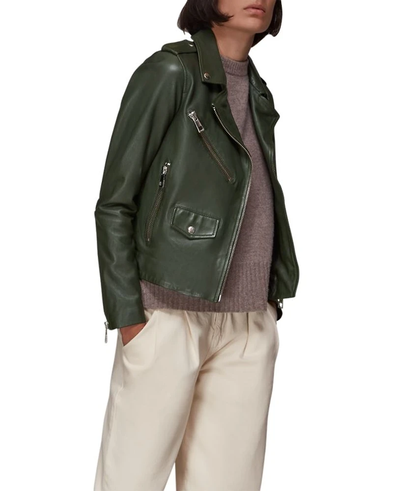 Agnes Leather Moto Jacket