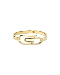 Zoe Lev 14K Yellow Gold Paperclip Ring